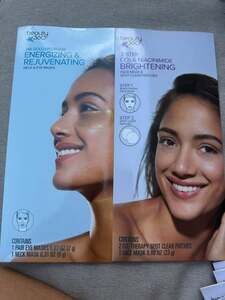 10 piece lot of 360 beauty face, neck, and eye masks.